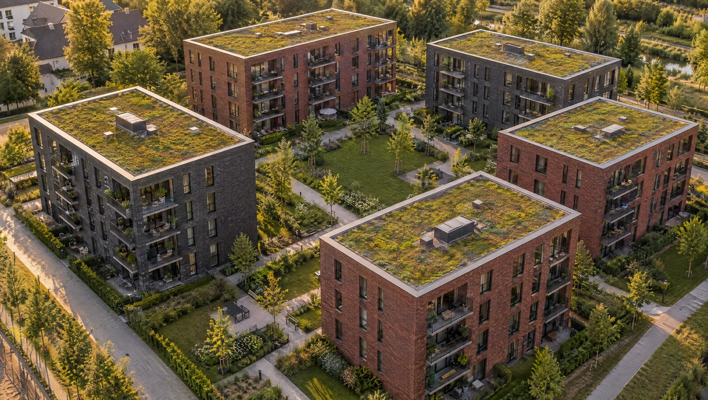 Luftbild des Quartiers